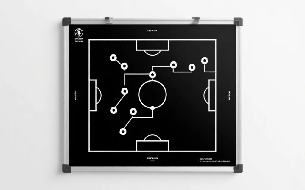 世界杯战术板风格的分组到淘汰赛路径示意图，强调第三名出线与32强对阵链